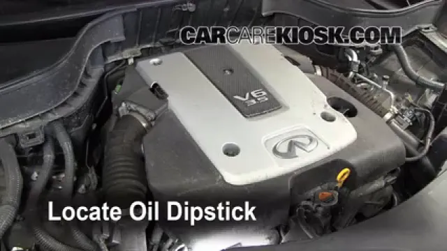 2010 Infiniti FX35 3.5L V6 Aceite Controlar nivel de aceite